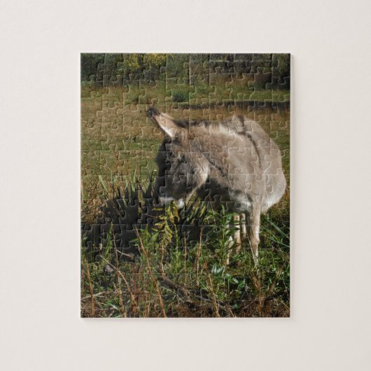 Little Grey Donkey w/Wildblumen Puzzle (Vertikal)