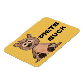 Little Grumpy Bär sagt Diets Sind zum Kotzen Magnet (Linke Seite)