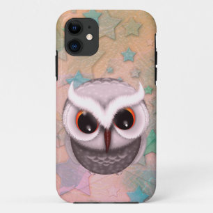 Little Grumpy Horned Owl Illustration Case-Mate iPhone Hülle