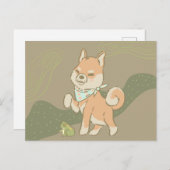 Little guardian froggo postkarte (Vorne/Hinten)