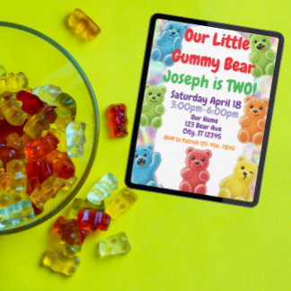 Little Gummy Bären zum Geburtstag Einladung