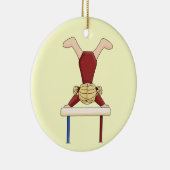 Little Gymnast auf Balancebrahl Keramik Ornament (Rechts)