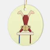 Little Gymnast auf Balancebrahl Keramik Ornament (Links)