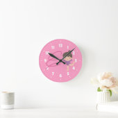 Little Gymnast Girl Gymnastics Room Decor Runde Wanduhr (Zuhause)