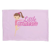 Little Gymnast Niedlich Pink Gymnastics Girl Kissenbezug (Vorderseite)