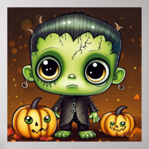 Little Halloween Frankenstein Poster