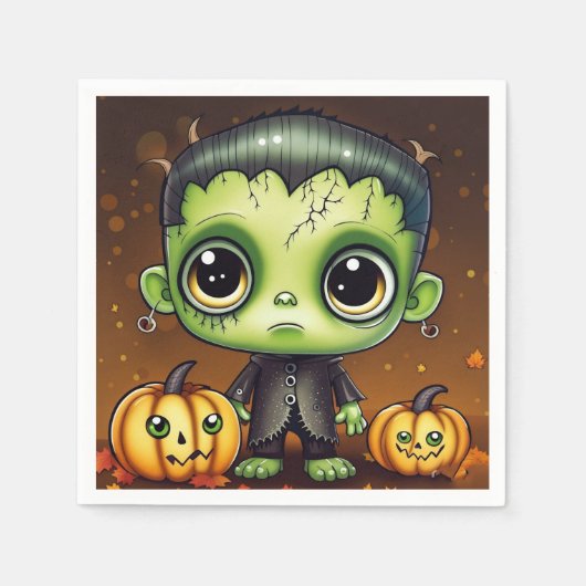 Little Halloween Frankenstein Serviette (Vorderseite)