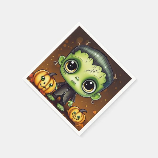 Little Halloween Frankenstein Serviette (Ecke)