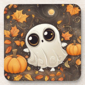 Little Halloween Ghost Getränkeuntersetzer (Vorderseite)