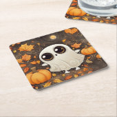 Little Halloween Ghost Rechteckiger Pappuntersetzer (angewinkelt)