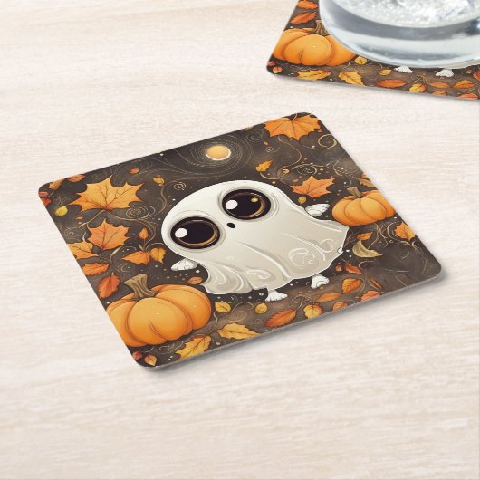Little Halloween Ghost Rechteckiger Pappuntersetzer (angewinkelt)