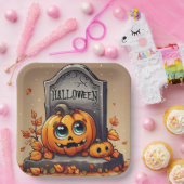 Little Halloween Gravestone Pappteller (Party)