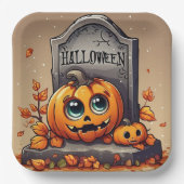 Little Halloween Gravestone Pappteller (Vorderseite)