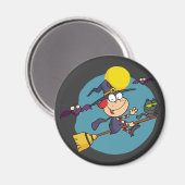 Little Halloween Hexe Magnet (Vorderseite/Rückseite)