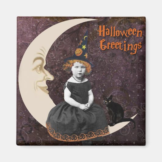 Little Halloween Hexe Magnet (Vorne)