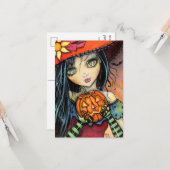Little Halloween Hexenkarte Karte (Vorderseite/Rückseite Beispiel)