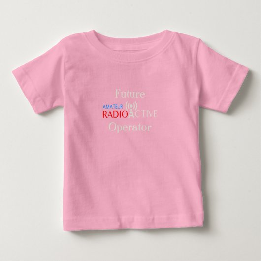 Little Ham Radio Operator Girls Baby Bib Baby T-shirt (Vorderseite)