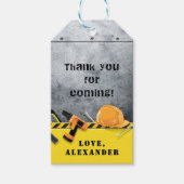 Little Handyman Under Construction Boy Geschenkanhänger (Vorderseite)