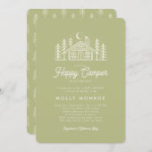 Little Happy Camper Baby Shower Invitation Einladung (Vorne/Hinten)