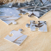 Little Hare in Snowy Field. Rabbit Bunny Puzzle (Seite)