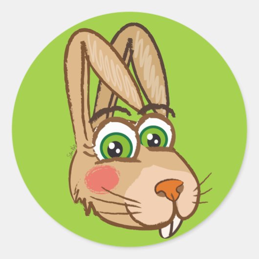 Little Hare - Rundaufkleber Runder Aufkleber (Vorderseite)