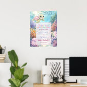 Little Hatchling Sea Turtle Baby Shower Welcome Poster (Heimbüro)