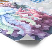 Little Hatchling Sea Turtle Baby Shower Welcome Poster (Ecke)