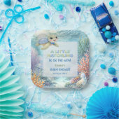 Little Hatchling Sea Turtle Ocean Baby Shower Pappteller (Party)