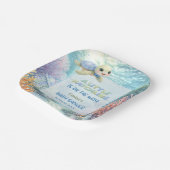 Little Hatchling Sea Turtle Ocean Baby Shower Pappteller (Gewinkelt)