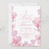 Little Heart baby shower Einladung (Vorderseite)