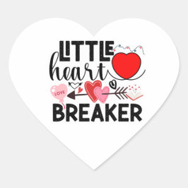 Little Heart Breaker Valentine Cute Love Hearts  Herz-Aufkleber