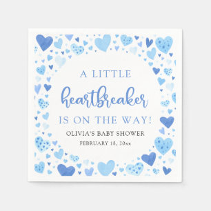 Little Heartbreaker Blue Valentine Baby Dusche Serviette
