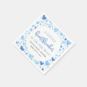 Little Heartbreaker Blue Valentine Baby Dusche Serviette (Ecke)