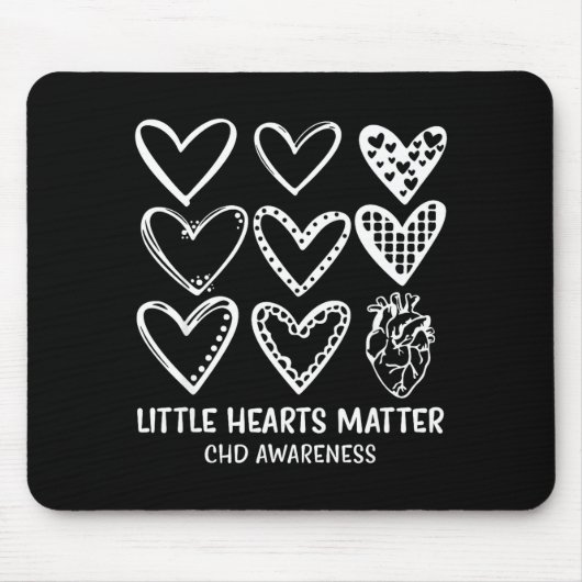 Little Hearts Chd Disease Awareness Heart Warrior  Mousepad (Vorne)