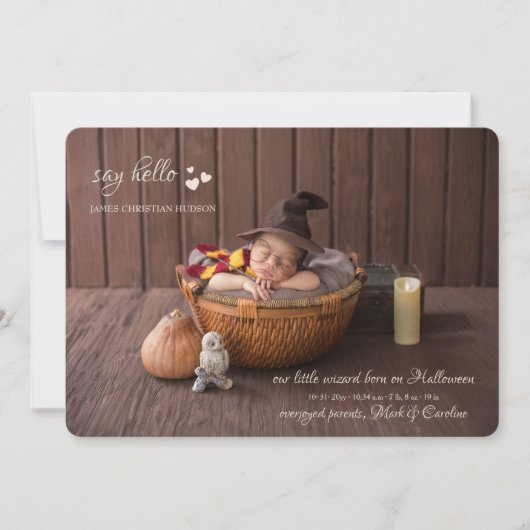 Little Hearts Foto Geburtsankündigung Ankündigung (Vorderseite)