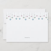 Little Hearts Foto Geburtsankündigung Ankündigung (Rückseite)