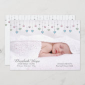 Little Hearts Foto Geburtsankündigung Ankündigung (Vorne/Hinten)