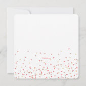 Little Hearts Girl Foto Geburtserklärung Ankündigung (Rückseite)