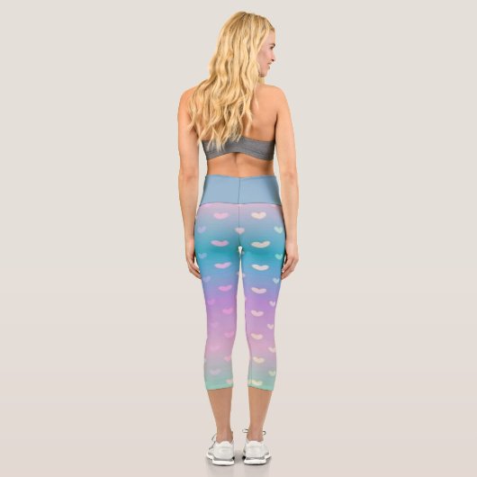 Little Hearts Pastel High Waisted Capris (Rückseite)