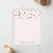 Little Hearts Stationery - Aquamarin Mitteilungskarte (Vorderseite/Rückseite Beispiel)