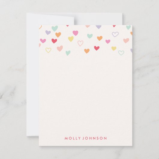 Little Hearts Stationery - Erdbeere Mitteilungskarte (Vorderseite)