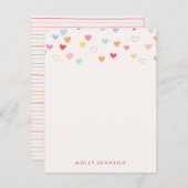 Little Hearts Stationery - Erdbeere Mitteilungskarte (Vorne/Hinten)