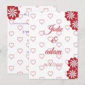 little hearts wedding einladung (Vorne/Hinten)