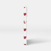 Little Hearts White and Red Phone Case iPhone Hülle (Rechte Seite)