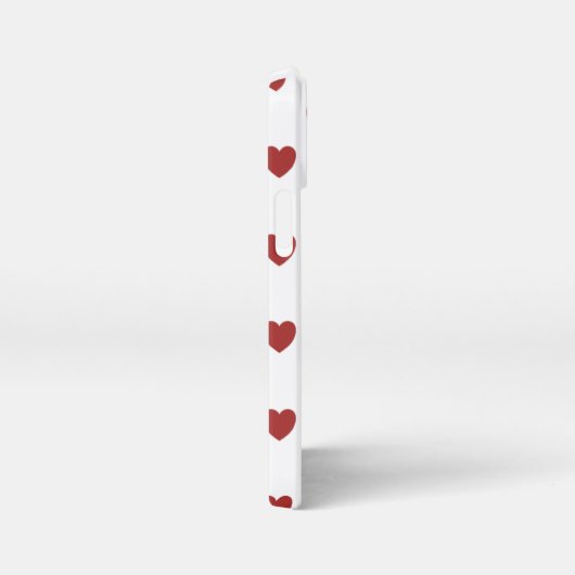 Little Hearts White and Red Phone Case iPhone Hülle (Rechte Seite)