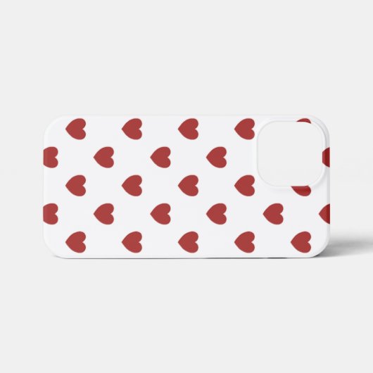 Little Hearts White and Red Phone Case iPhone Hülle (Rückseite (Horizontal))