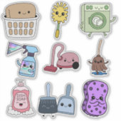 🧼 Little Helpers: Housecleaning Sticker Set (Vorderseite)