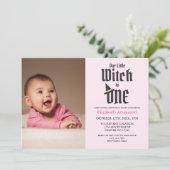 Little Hexe 1. Geburtstag Einladung (Stehend Vorderseite)