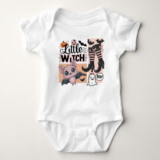 Little Hexe Baby Halloween Baby Strampler (Vorderseite)