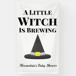 Little Hexe braut Halloween-Schwangerschaft Banner